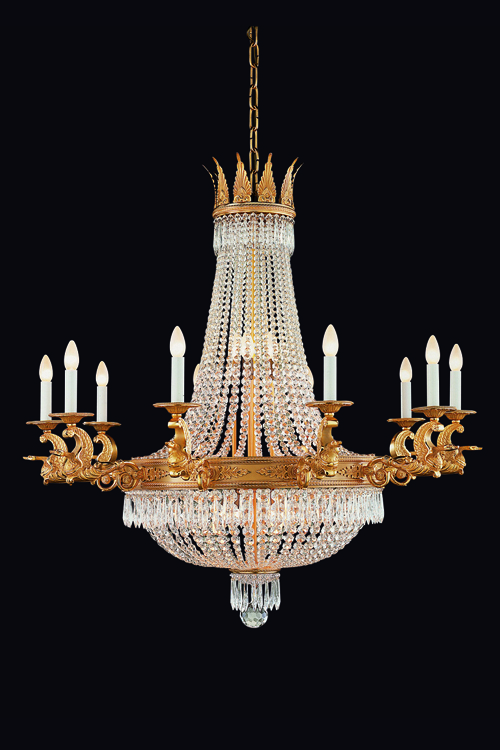 gold crystal chandelier, luxury chandelier